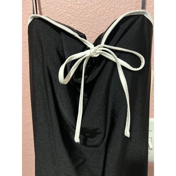 City Studios Strapless Black Gown w/White Tie At Bust size L NWT Elegant Formal - Picture 5 of 12